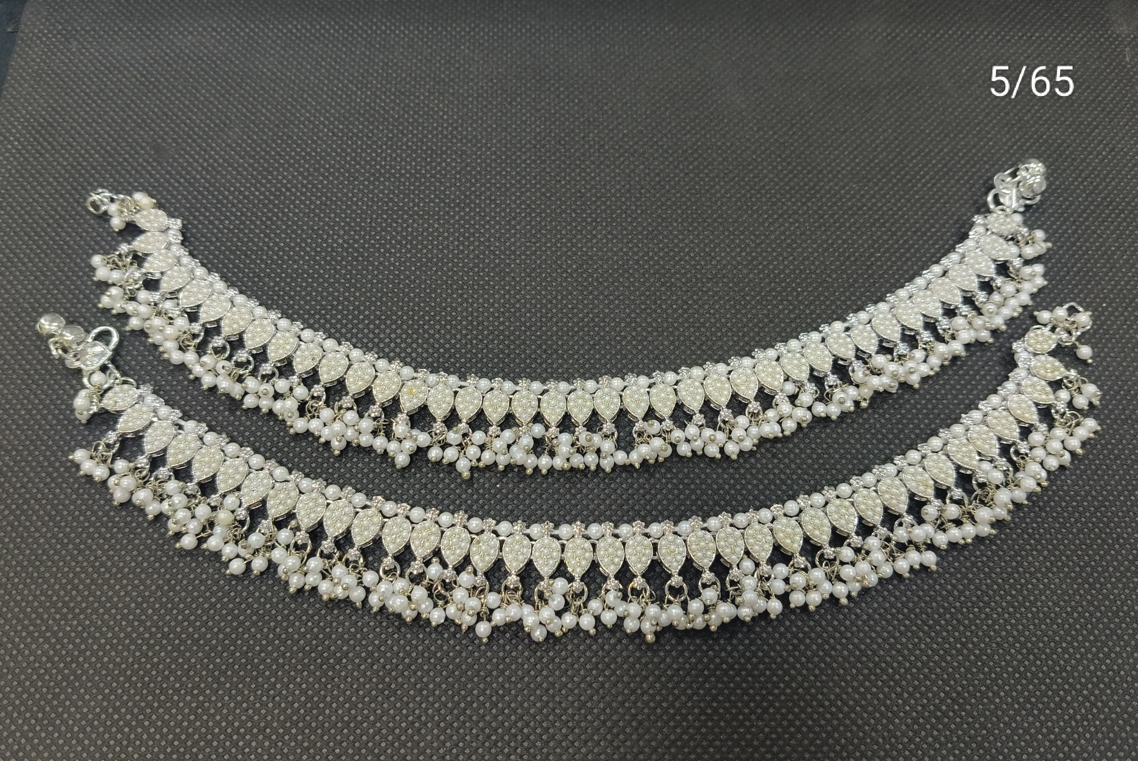 Traditional Pearl Drop Anklet Set – Premium Finish